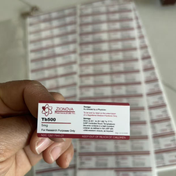 TB500 Etiquetas de vial de péptidos impermeables de PVC