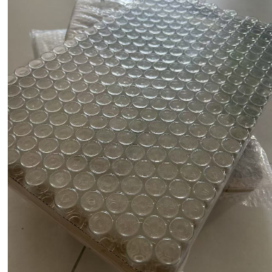Vial de vidrio transparente de 10 ml con tapa y tapones