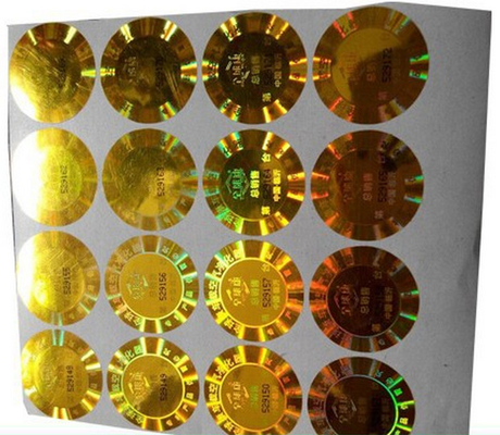 Etiquetas holográficas de sello de plata para los viales o cajas de 10 ml