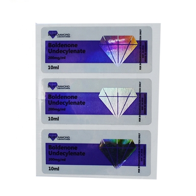 Etiquetas olográficas de la botella del frasco, diversa etiqueta del frasco de los colores 10ml de los nombres de producto