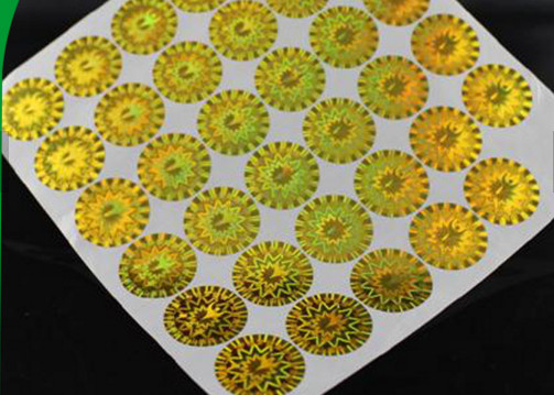 Impresión UV de adhesivo permanente de seguridad de pegatinas holográficas