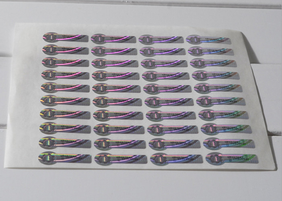 Color - etiqueta engomada de plata cambiante del holograma de la seguridad con el rasguño del código