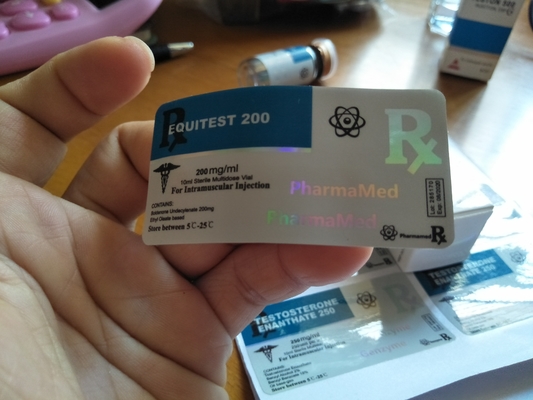 Etiquetas de cristal olográficas del frasco de Equitest 10Ml con la laminación brillante de los PP