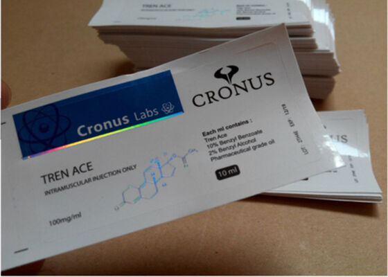 Etiquetas del frasco del laboratorio 10ml, efecto del holograma de las etiquetas autoadhesivas del vinilo de Pharma del laser