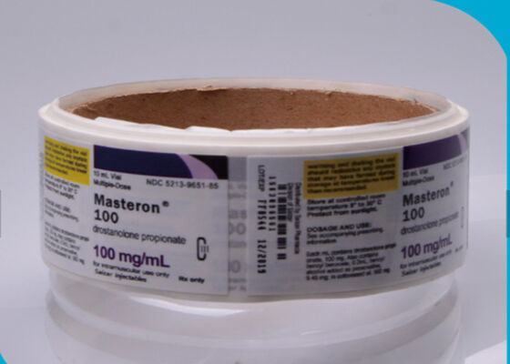 Etiquetas calientes impermeables del frasco del rollo 10ml, etiqueta engomada de encargo privada de las etiquetas adhesivas