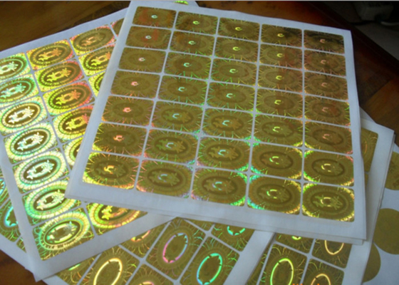 Prenda impermeable permanente del pegamento del círculo de la seguridad de la etiqueta engomada redonda del holograma