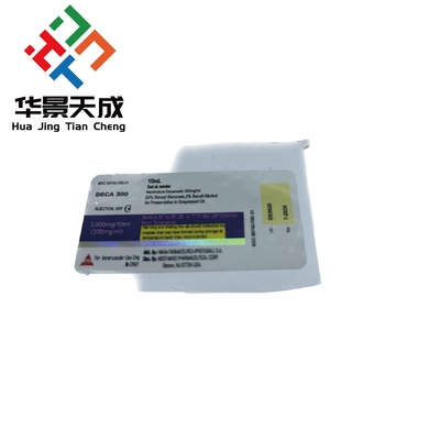 Impresión digital Vial de botella plana Etiquetas adhesivas personalizadas a prueba de agua