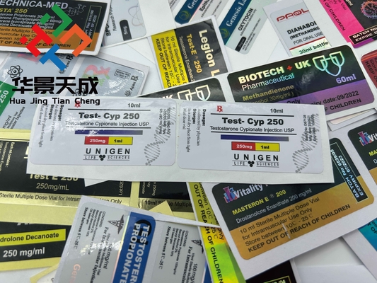 Etiquetas de los viales de vidrio de aceite para inyección de 10 ml