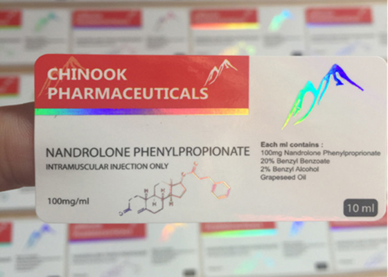 Etiquetas engomadas adhesivas de encargo olográficas de papel 6 x 3 cm con la esquina redonda