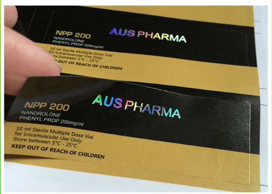 Las etiquetas adhesivas de encargo del logotipo de la hoja del laser/la botella del frasco etiquetan el color de la tradición