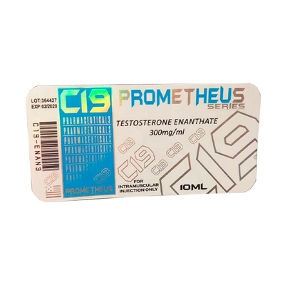 Etiqueta del frasco holográfico láser impermeable de 10 ml para los frascos de medicamentos de farmacia con péptidos