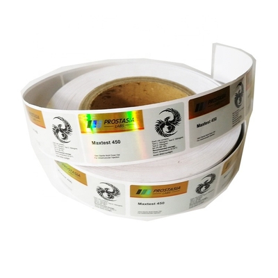 Rollo de etiquetas de vial de 10 ml Adhesivos para inyecciones de péptidos de farmacia Vial con impresión en papel de oro