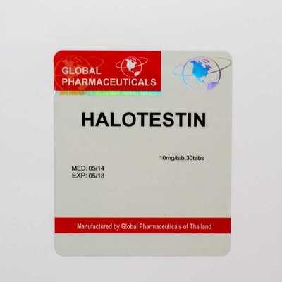 Forma modificada para requisitos particulares etiquetas resistente de la botella de la medicina del papel revestido de agua con color