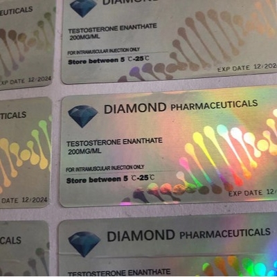 Marca Diamond Pharmaceucital Holográfico 10 ml Vial Adhesivos para botellas de aceite inyectable Primobolan