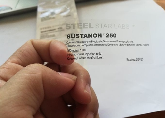 10ml impreso claro Vial Labels Stickers 23 * 60 milímetros para Muscledevelop