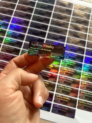 3 ml Vial PET Botella de péptidos inyectables Etiquetas con barniz brillante Etiqueta Hg h personalizada