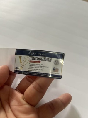 Nuevo diseño de Holograma de Prueba Cyp etiquetas de vial de 10 ml con etiquetas de línea de oro