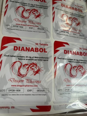 Etiquetas orales de Dianabol para la Farmacia del Dragón con PVC a prueba de agua
