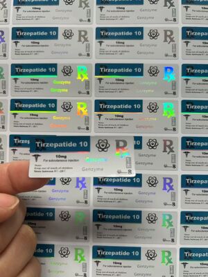 H G H 200 UI Péptido 2 ml Vial 3 ml Botella Etiquetas acabado brillante