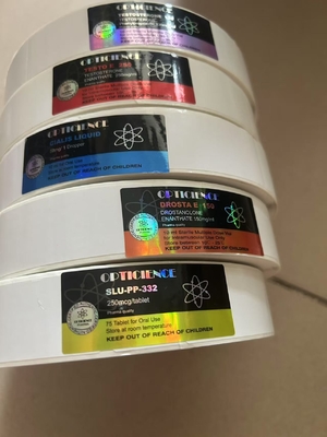 SLU-PP-332 250MCG Impresión de material holográfico para etiquetas de tabletas, impermeable en rollo