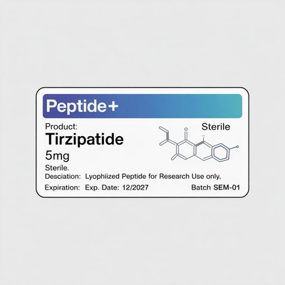 GHRP6 5MG 2 MLBottle Etiqueta de etiqueta de impresión para las etiquetas de polvo de péptidos