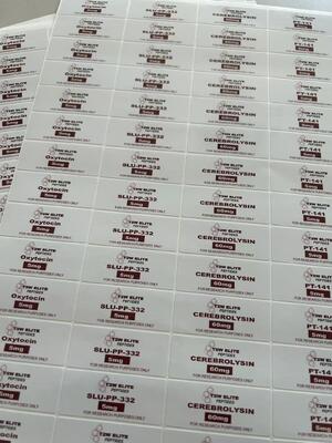 Etiquetas de PVC de oxitocina de 5 mg para viales de péptidos pequeños