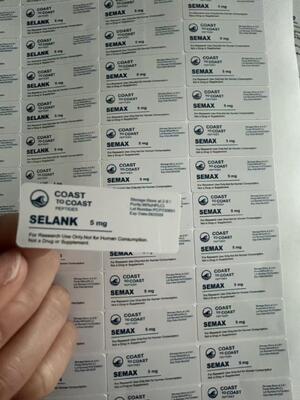 Selank 5mg small vials 2 3 ml glass bottle peptide labels