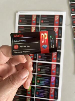 Etiquetas de Cialis Tadalafilo 100mg para uso oral