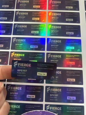 BPC 157 Etiquetas del vial de 5 mg de péptidos