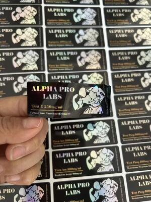 Prueba ENAN 250mg Diseño Personalizado Pegatinas de Etiquetas Elegantes con Efecto Brillante