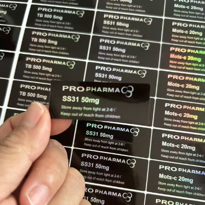 Etiquetas adhesivas para botellas de péptidos SS-31 de 50 mg