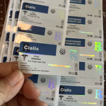 Cialis termina las etiquetas orales para botellas de plástico de 50 mg