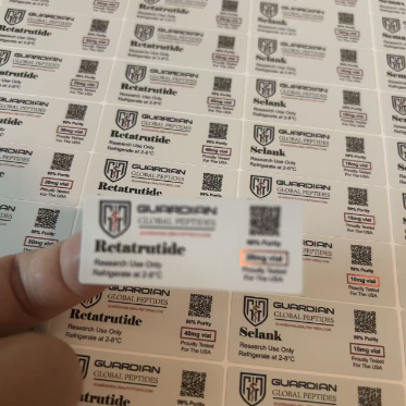 Etiquetas de viales de péptidos de Pvc blanco de 3 ml de Reta trutide 30 mg