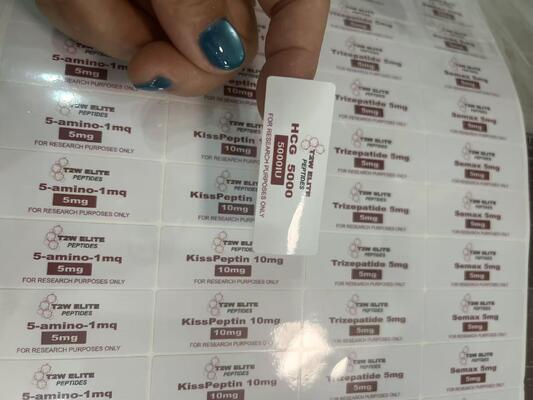 5-Amino-1mq 5mg 5x2cm Etiquetas de PVC pegatinas