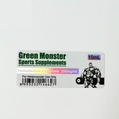 Vial de vidrio brillante Etiquetas prueba Cypionate 250mg 10ML para vial de inyección