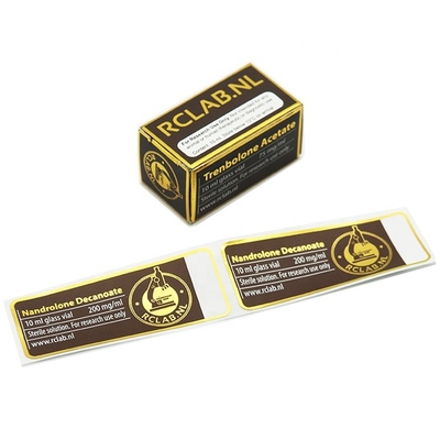 Vial de 10 ml a prueba de agua brillante en relieve Etiquetas de vial