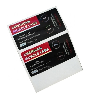 Etiquetas de botella de vial de 10 ml de holograma brillante a prueba de agua