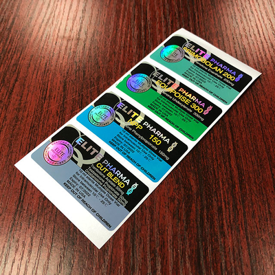 Frasco de botella de medicina con holograma de PET láser Etiquetas de frasco de 10 ml