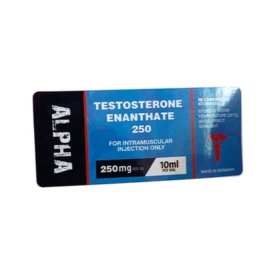 Etiquetas de botella de vial brillante farmacéutica de inyección de 20 ml