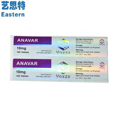 Frasco de pastillas Vial adhesivo a prueba de agua Etiquetas para viales de vidrio