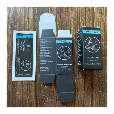 Farmacia Frasco de prueba de vidrio Etiquetas para botellas