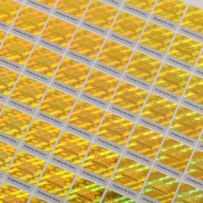 Etiqueta engomada anti del holograma de la seguridad de la película del ANIMAL DOMÉSTICO del radar 3D