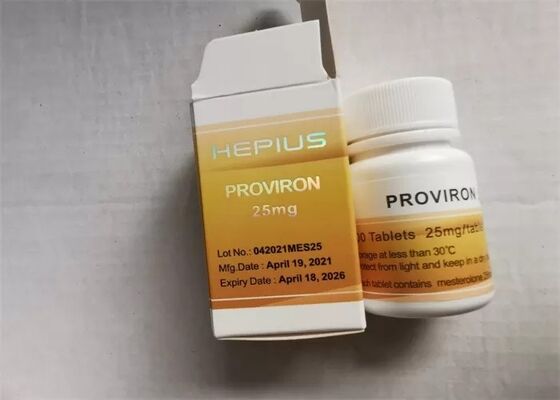 Recuento bajo de glóbulos rojos Mesterolone Proviron 25mg Tablets vial Etiquetas y cajas de culturismo